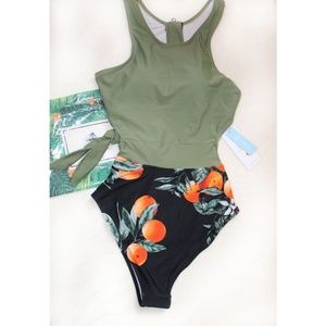 Green and Orange Cupshe One Piece Suit